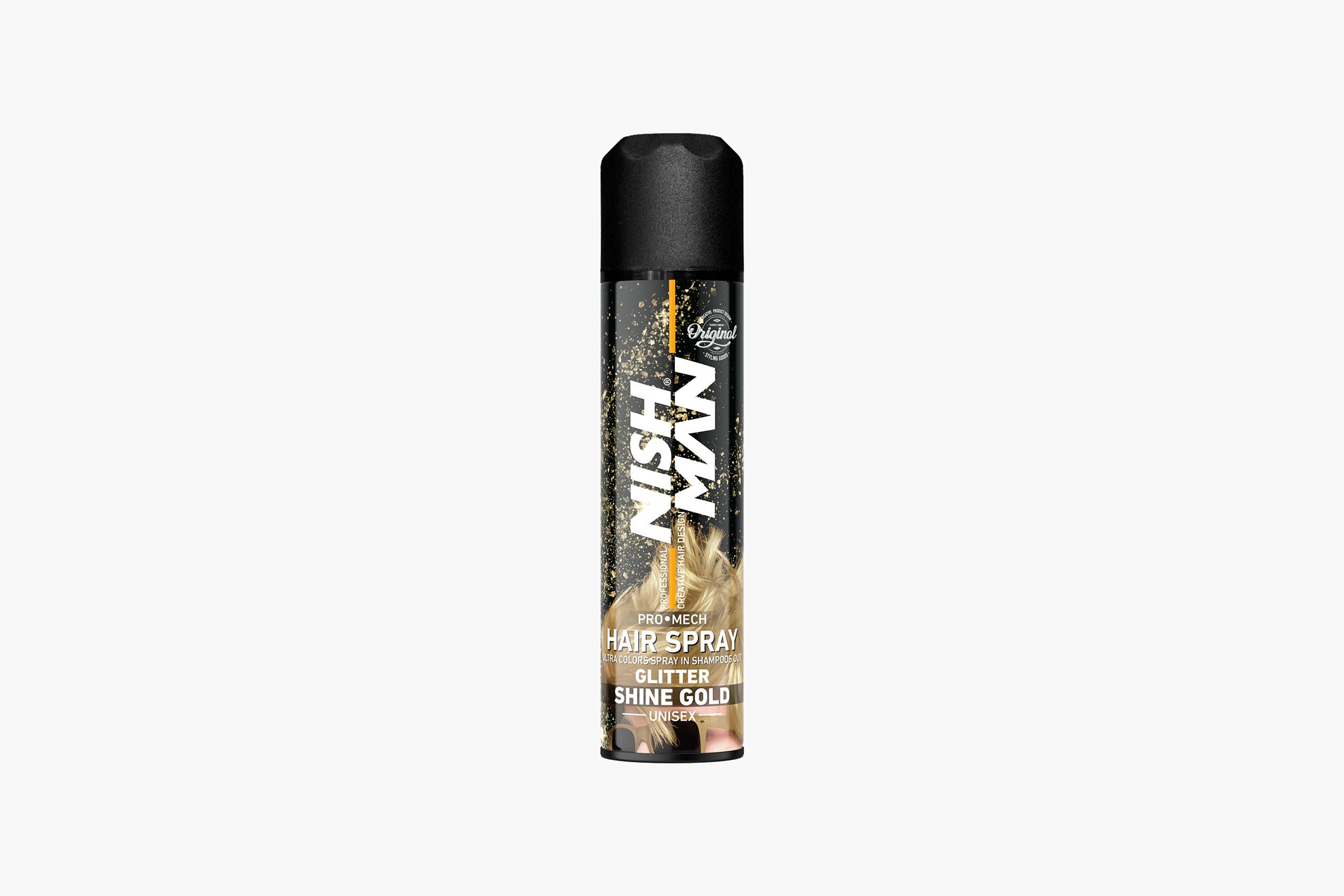 Nishman Glitter Hair Spray (Gold) фото 1